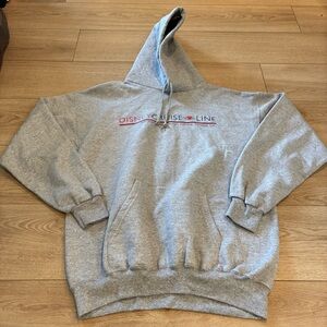 Vintage Disney Cruise Line Gray Cotton Blend Hoodie Sweatshirt Size L